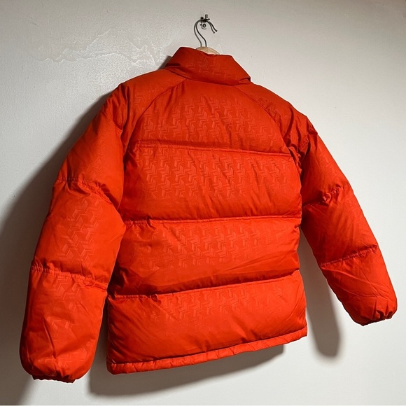 Adidas Orange Puffer Jacket Men’s Medium Retro Winter - Picture 9 of 10